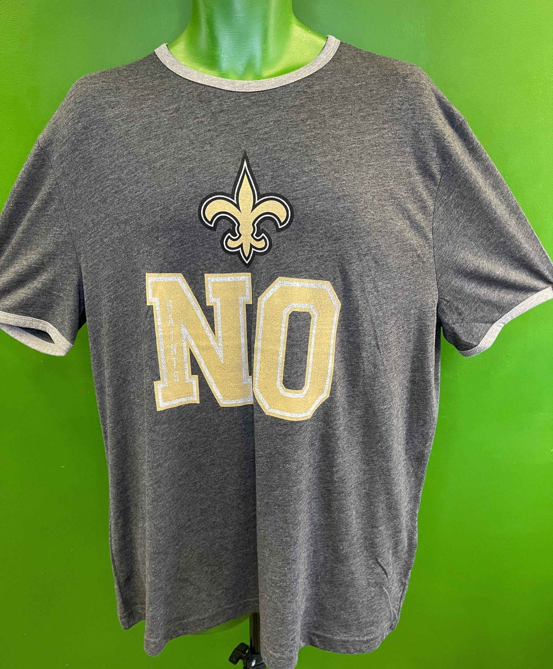 NFL New Orleans Saints Soft Heathered Grey T-Shirt Men's X-Large NWT