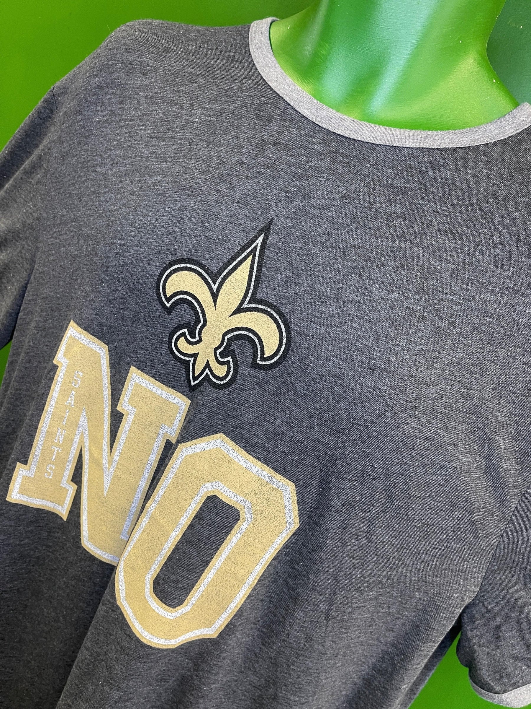 NFL New Orleans Saints Soft Heathered Grey T-Shirt Men's X-Large NWT