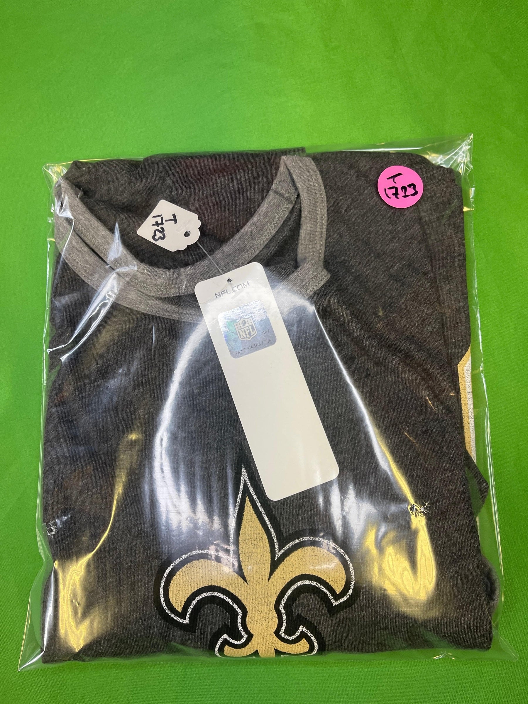 NFL New Orleans Saints Soft Heathered Grey T-Shirt Men's X-Large NWT