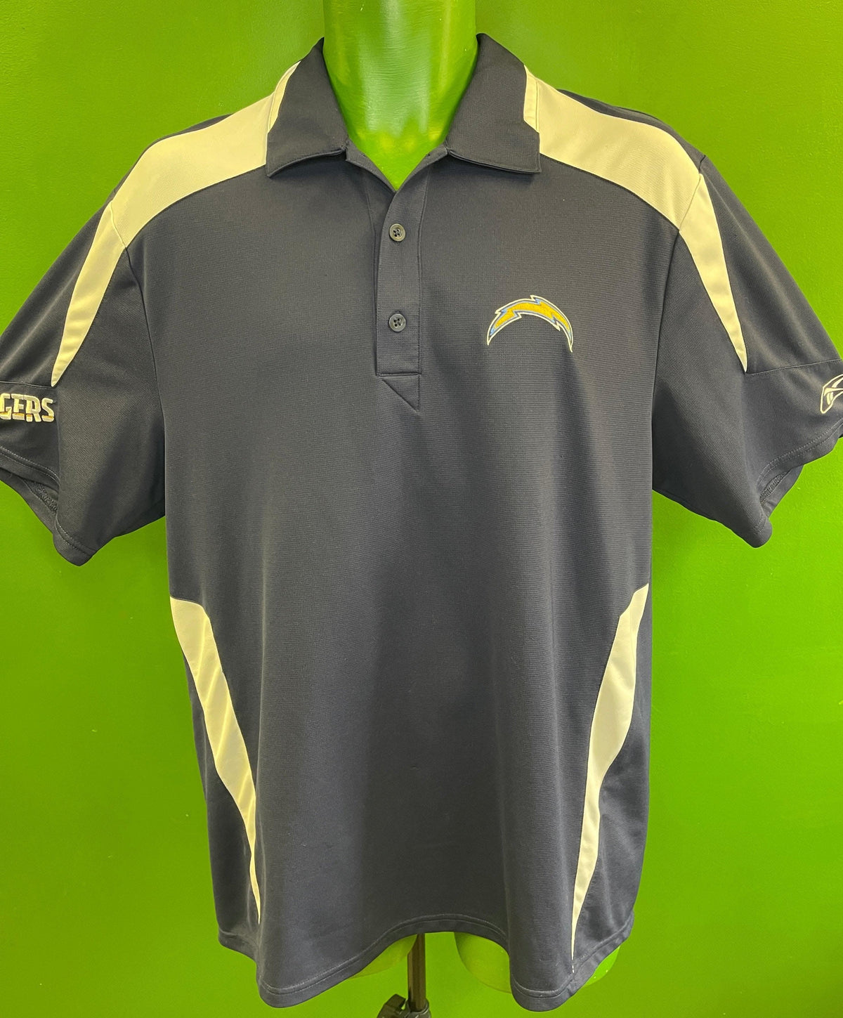 NFL Los Angeles Chargers Reebok Polo Golf Shirt Wicking Men's Medium