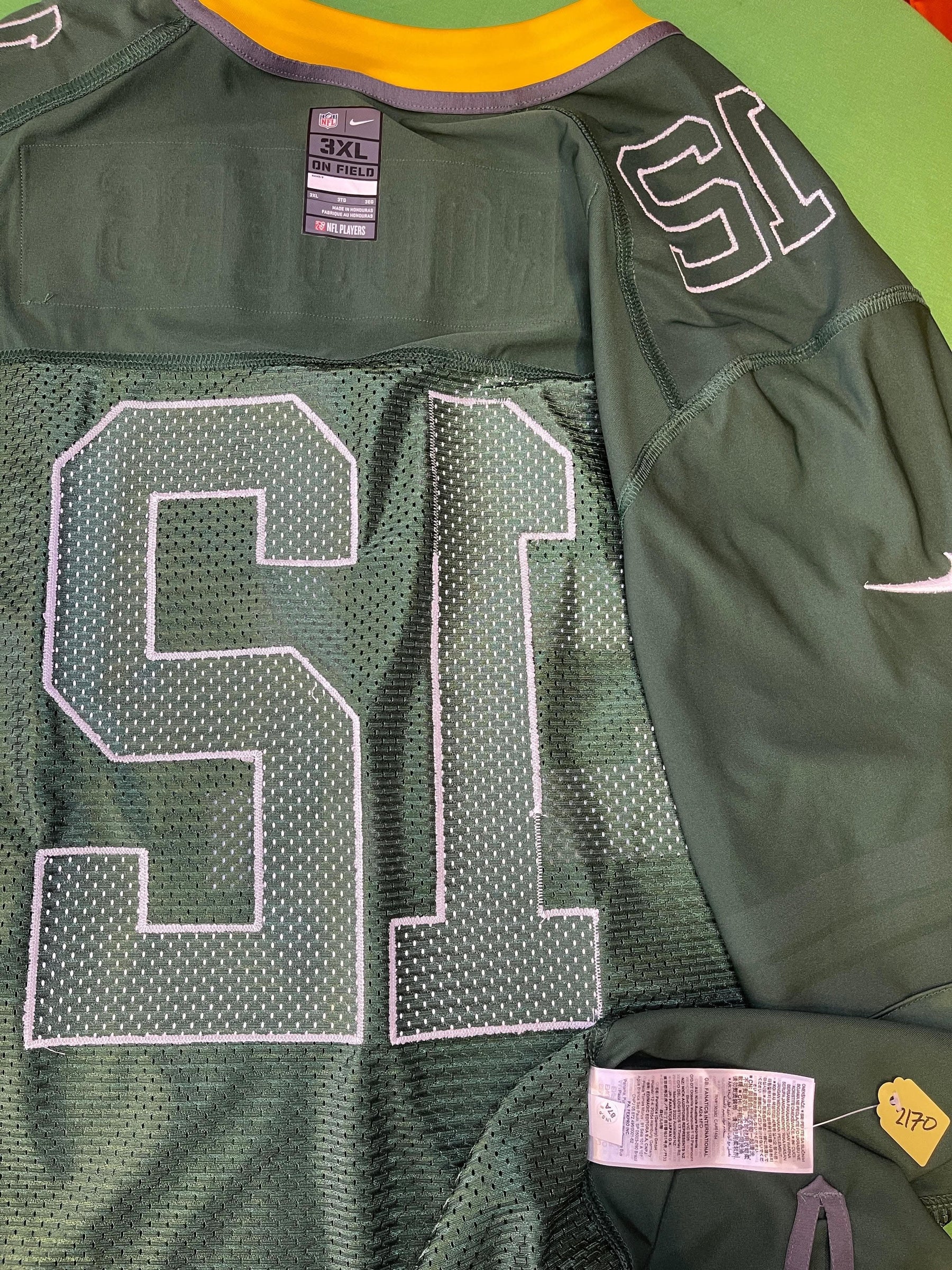 NFL Green Bay Packers Rodgers #12 Limited Stitched Jersey Men's 3X-Large NWT