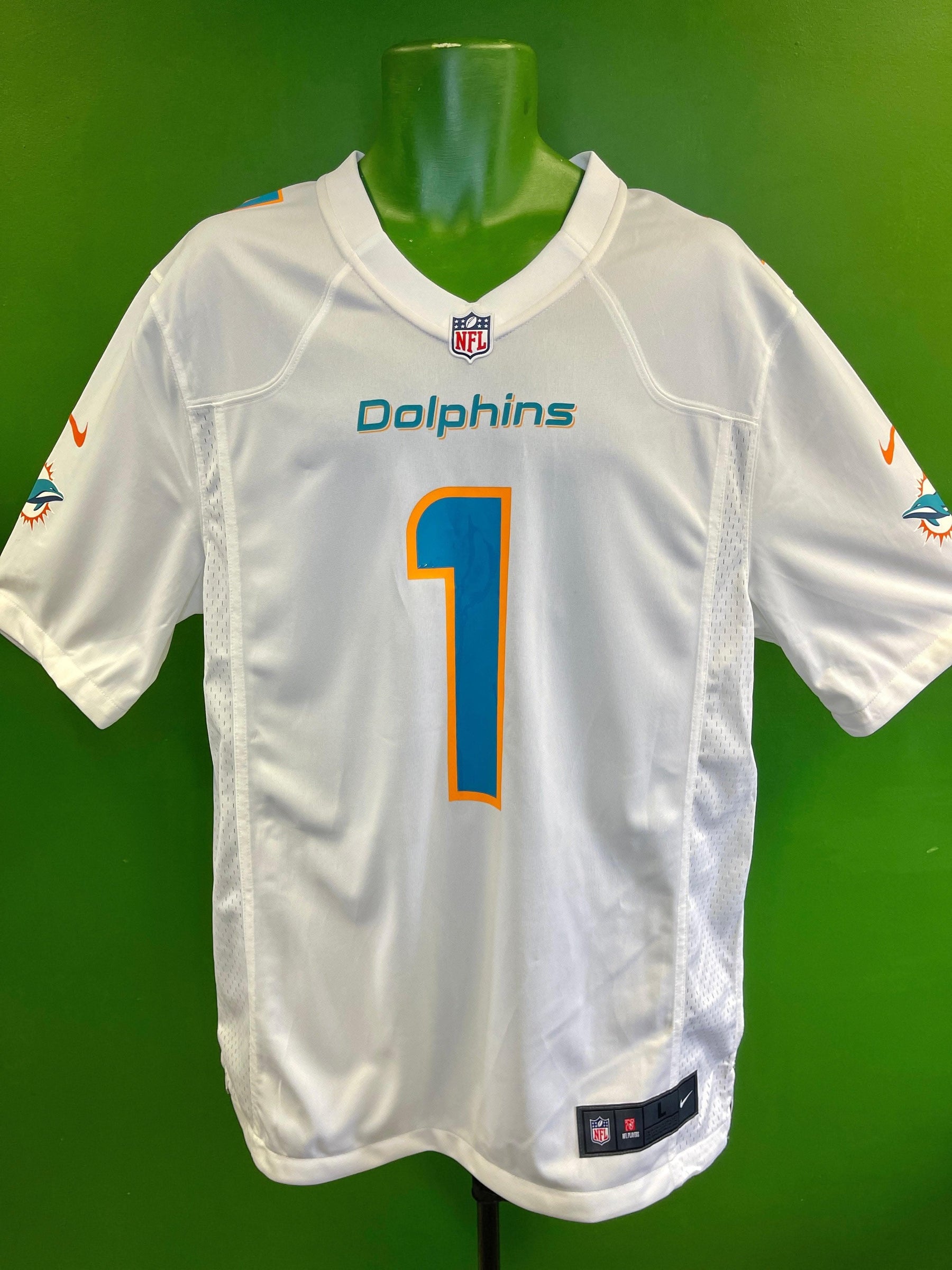 NFL Miami Dolphins Tagovailoa #1 Game Jersey Men's Large NWT