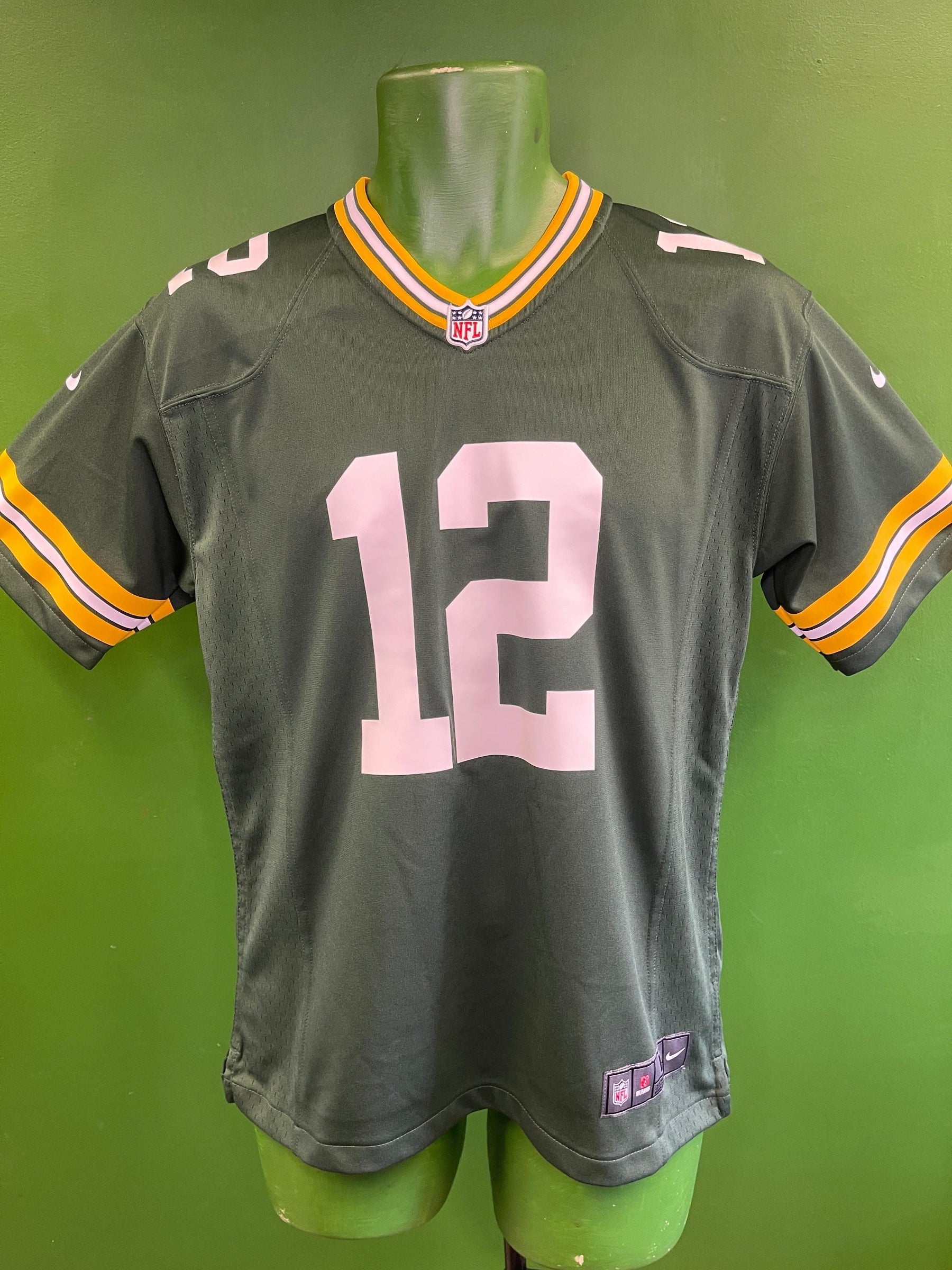 NFL Green Bay Packers Rodgers #12 Game Jersey Youth Large 14-16 NWOT