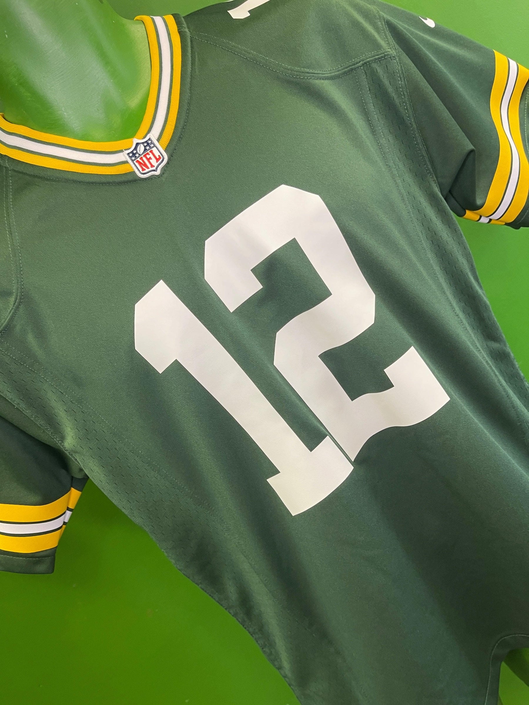 NFL Green Bay Packers Rodgers #12 Game Jersey Youth Large 14-16 NWOT
