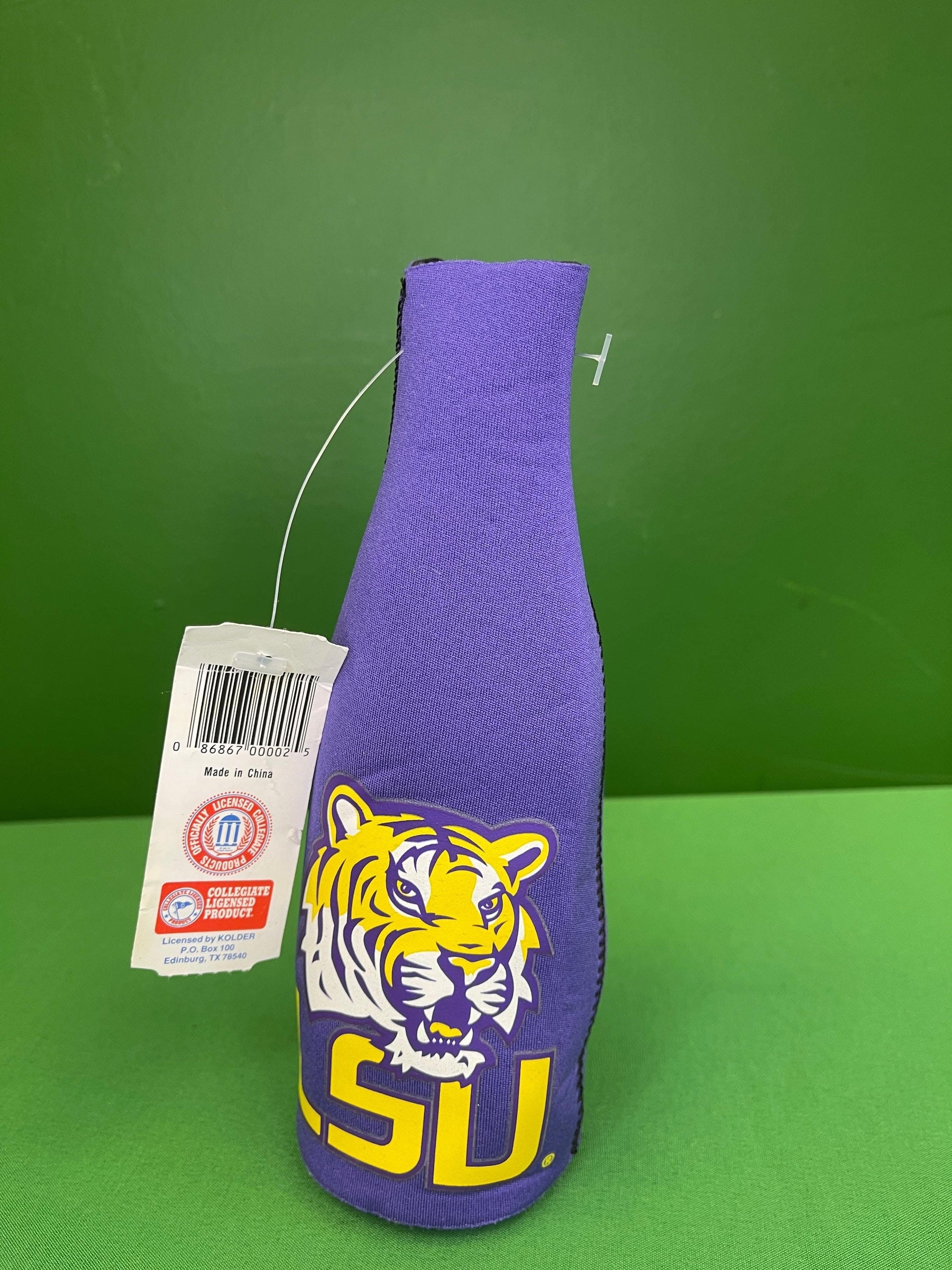 NCAA Lousiana State LSU Tigers Bottle Cooler Cosy Neoprene NWT