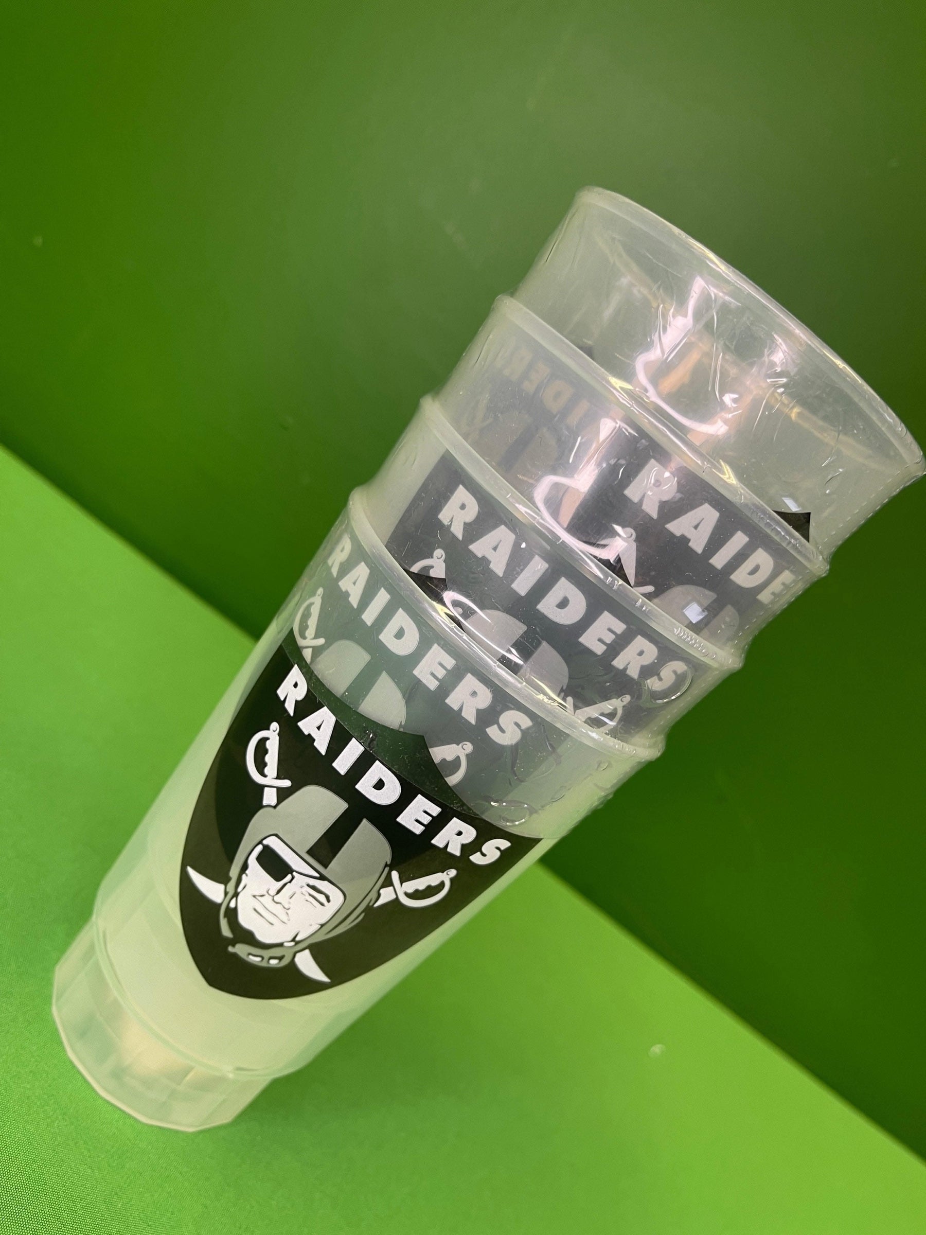 NFL Las Vegas Raiders Set of 4 16-oz Acrylic Tumblers NWT