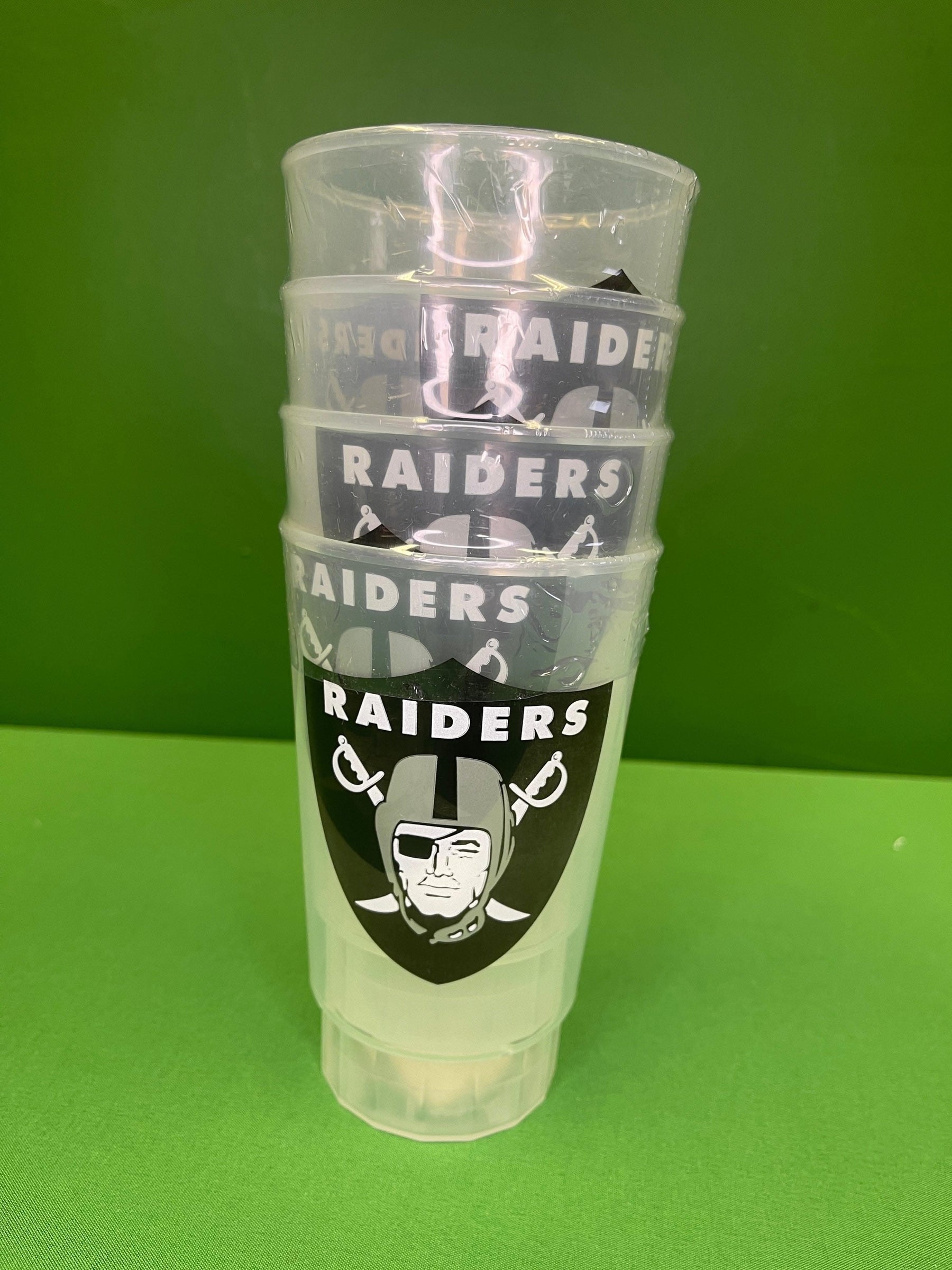 NFL Las Vegas Raiders Set of 4 16-oz Acrylic Tumblers NWT