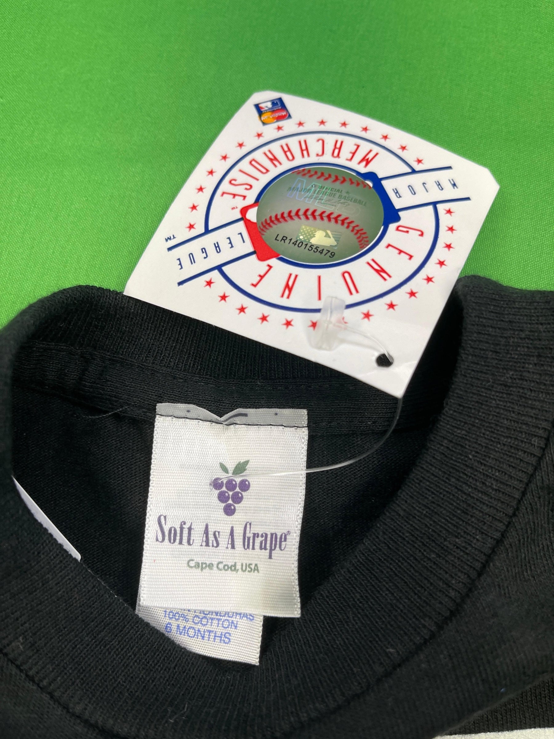 MLB Chicago White Sox 100% Cotton Black T-Shirt Infant Baby 6 months NWT