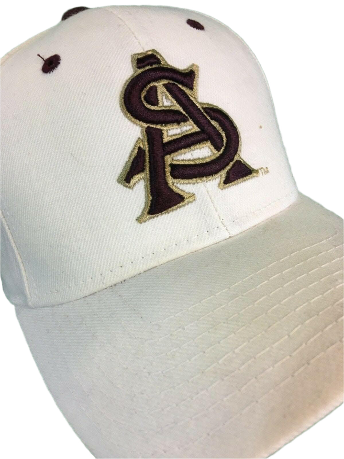 NCAA Arizona State Sun Devils Zephyr White Hat/Cap Size 7 NWT