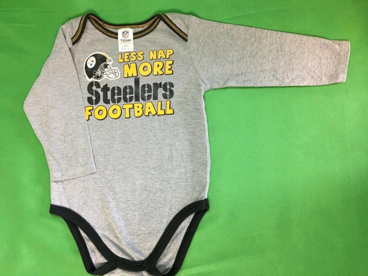 NFL Pittsburgh Steelers "Less Nap" L/S Bodysuit/Vest 18 Months