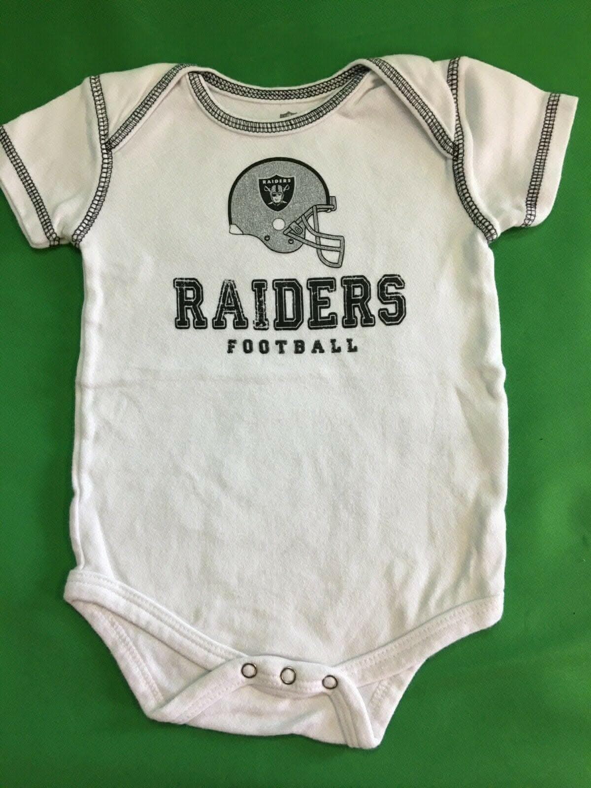 NFL Las Vegas Raiders Glitter Helmet Bodysuit/Vest 12 Months