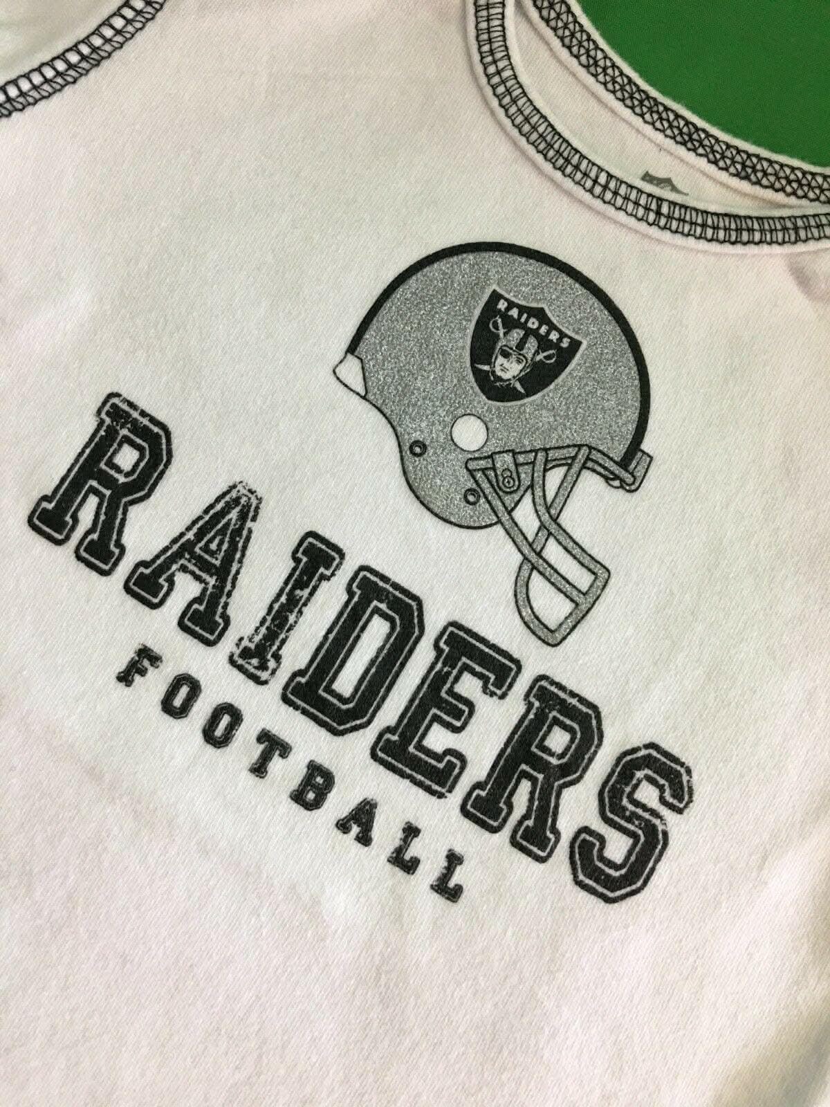 NFL Las Vegas Raiders Glitter Helmet Bodysuit/Vest 12 Months