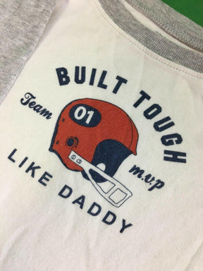 NFL NCAA American Football "Built Tough Like Daddy" L/S Bodysuit/Vest Toddler 18 Months