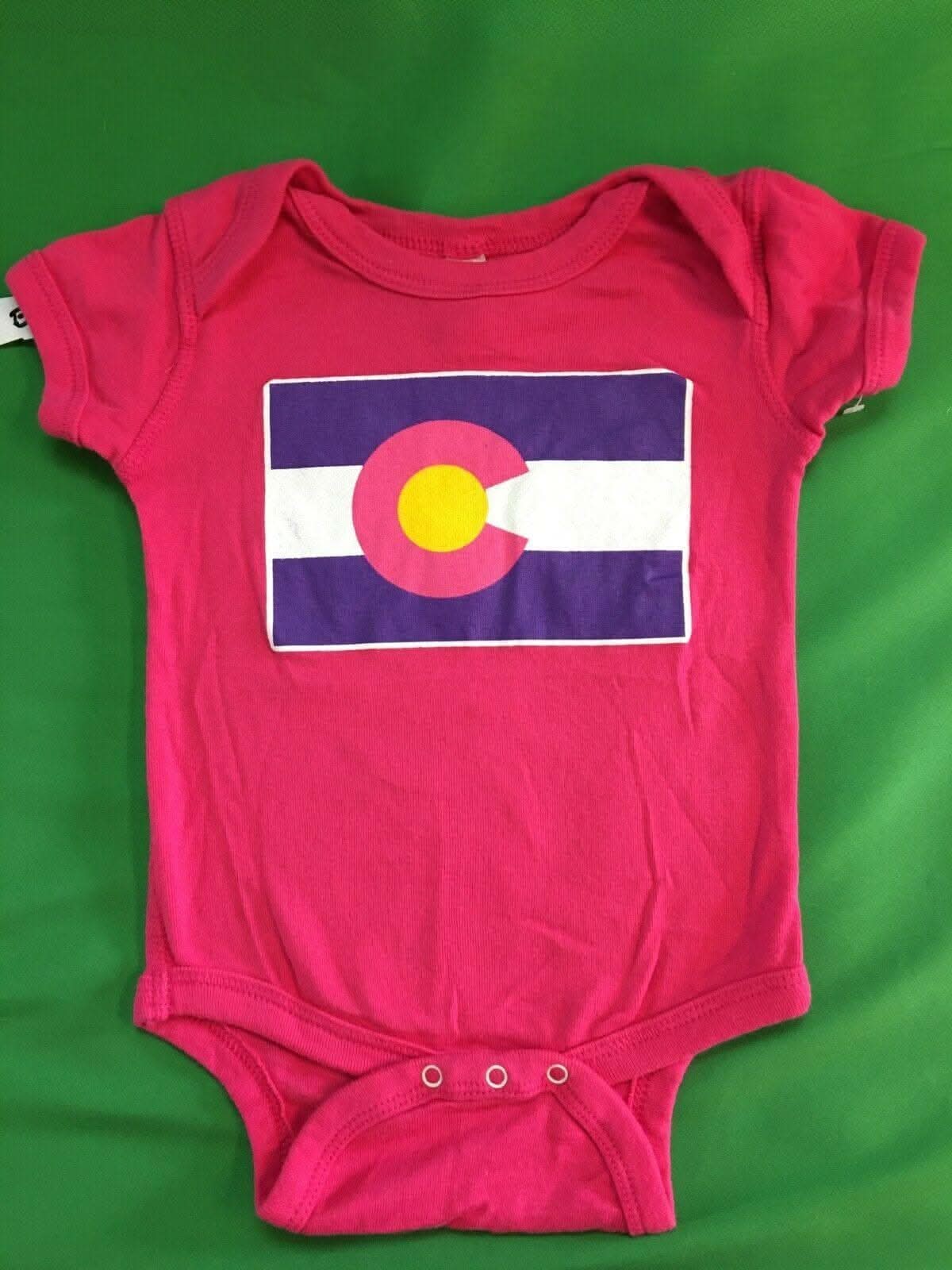 Colorado Flag Pink Girls' Bodysuit/Vest 12 Months NWT