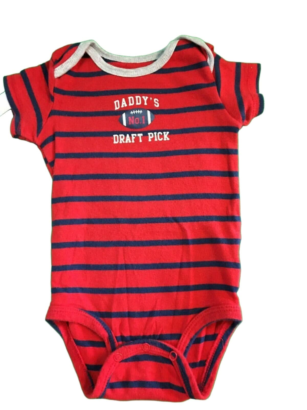 NFL NCAA American Football "#1 Draft Pick" Striped Bodysuit/Vest 9 Months