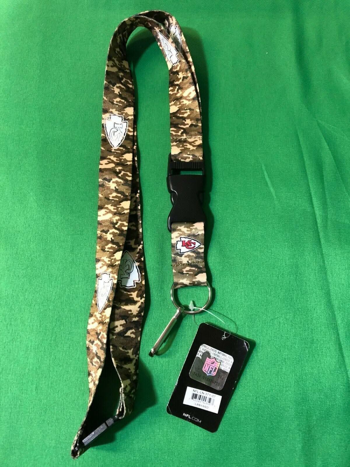 NFL Kansas City Chiefs Desert Camo Clip Lanyard NWT
