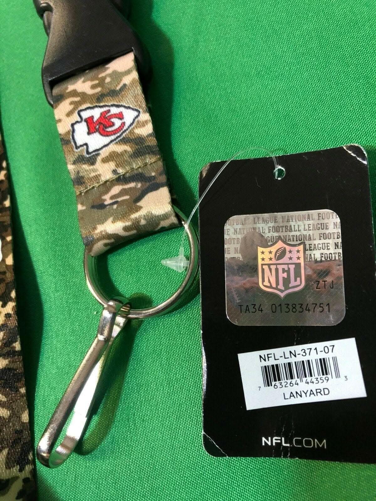 NFL Kansas City Chiefs Desert Camo Clip Lanyard NWT