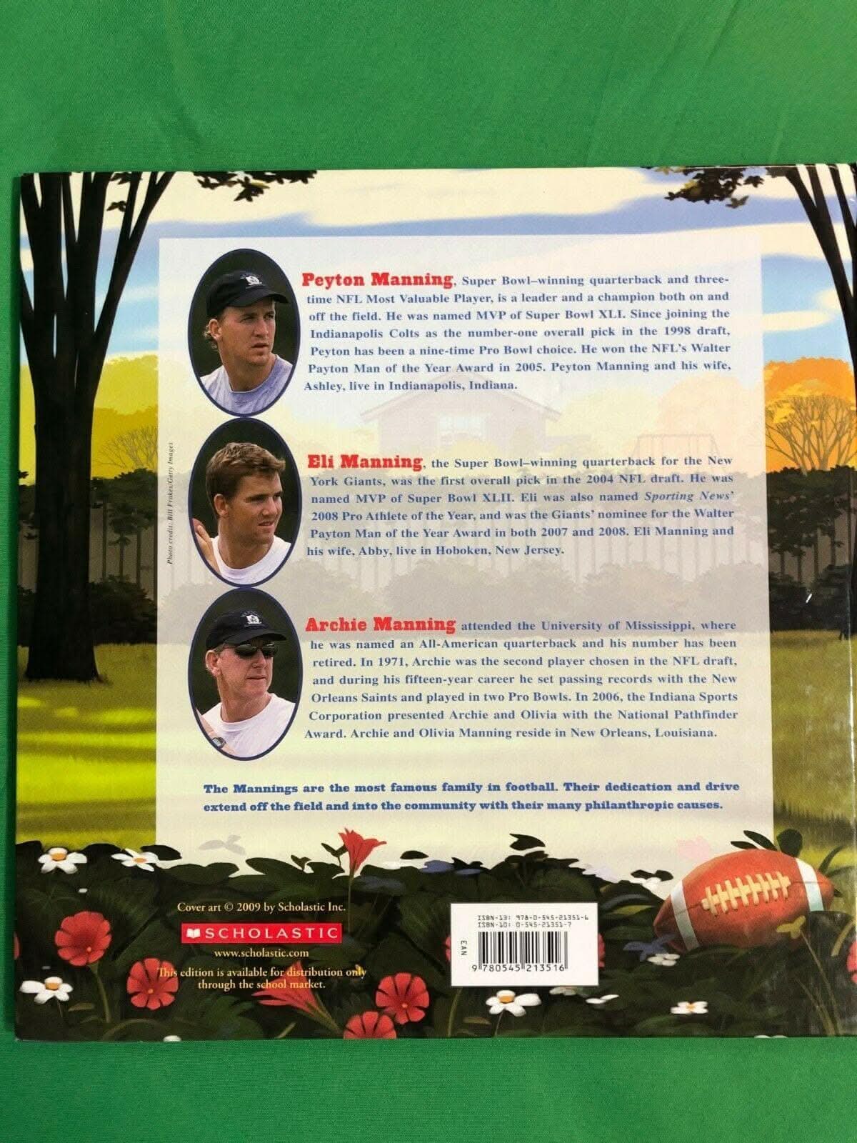 NFL "Family Huddle" Book by Peyton, Eli, and Archie Manning