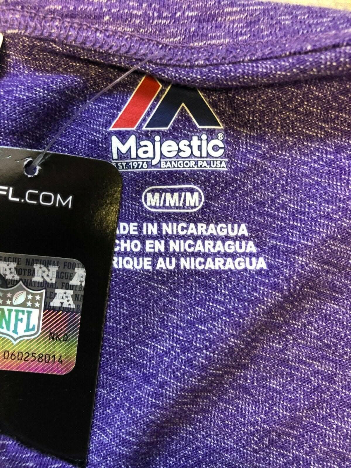 NFL Minnesota Vikings Majestic Space Dye T-Shirt Men's Medium NWT