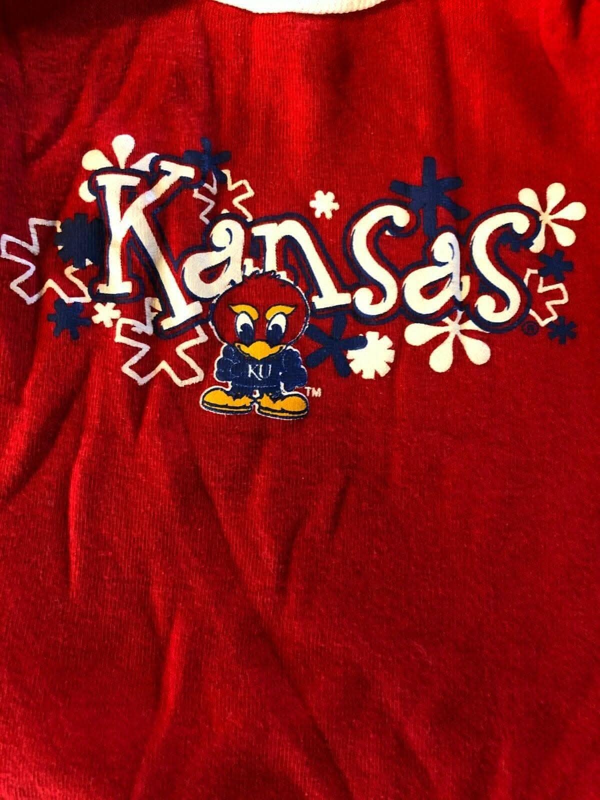 NCAA Kansas Jayhawks Set of 3 Bodysuits/Vests 0-3 Months