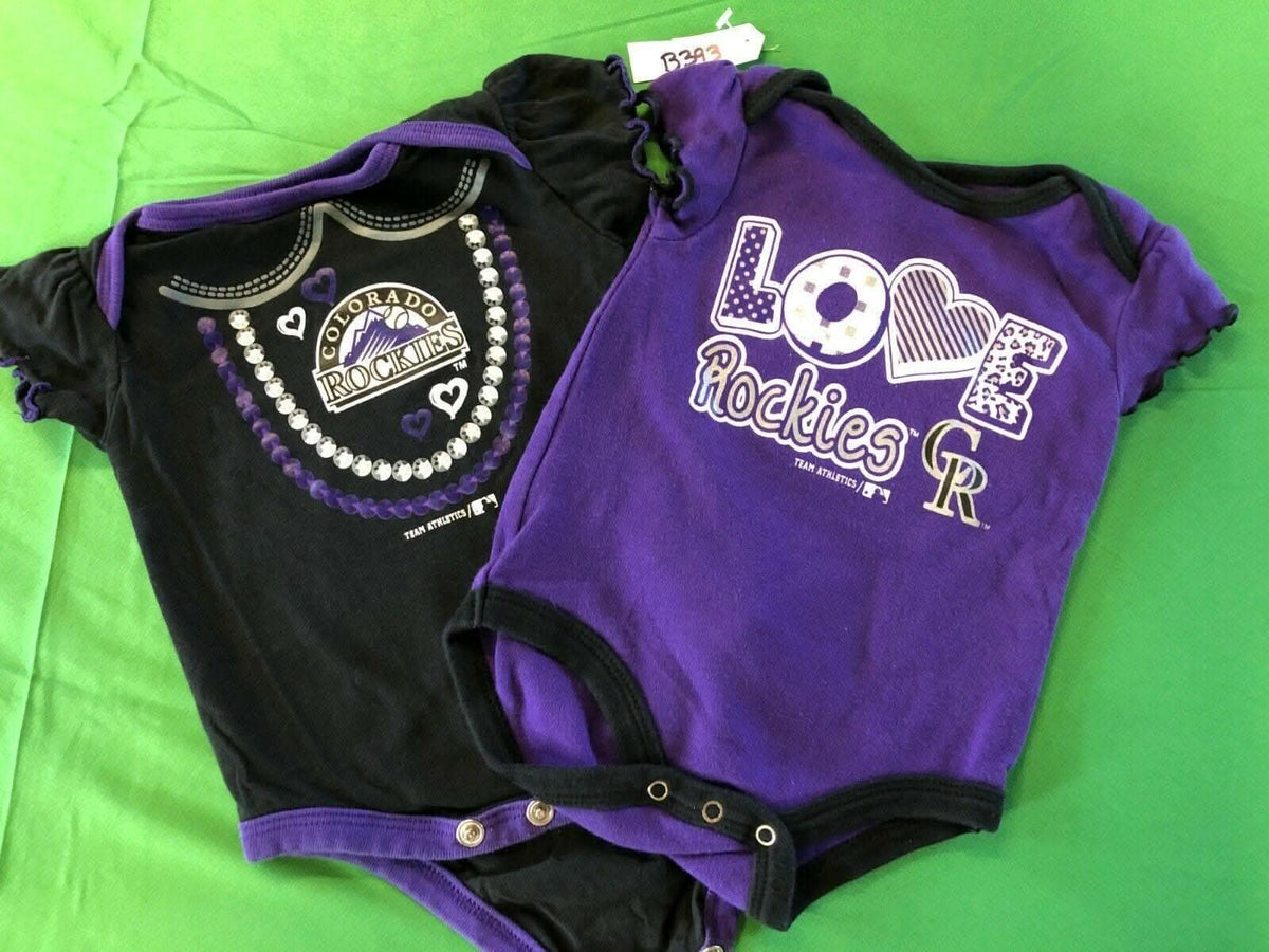 MLB Colorado Rockies Set of 2 Bodysuit/Vest Girls' Newborn 0-3 Months