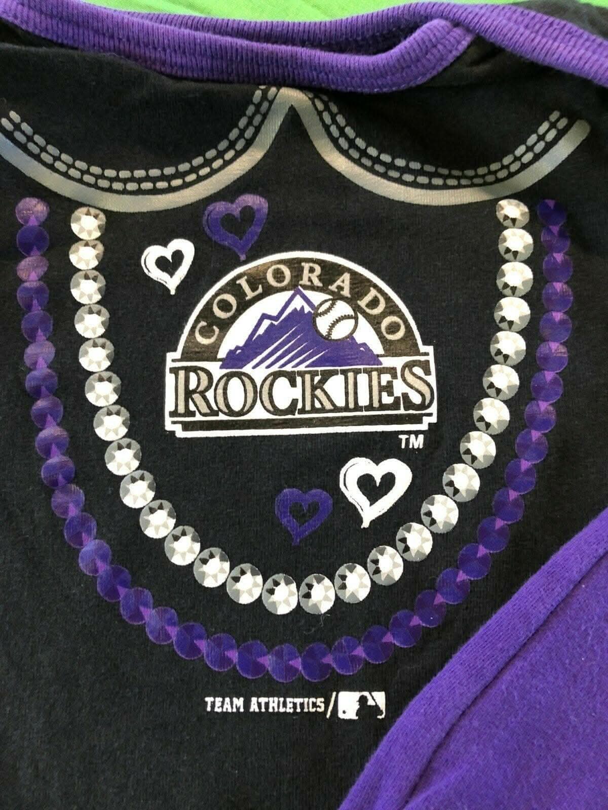MLB Colorado Rockies Set of 2 Bodysuit/Vest Girls' Newborn 0-3 Months