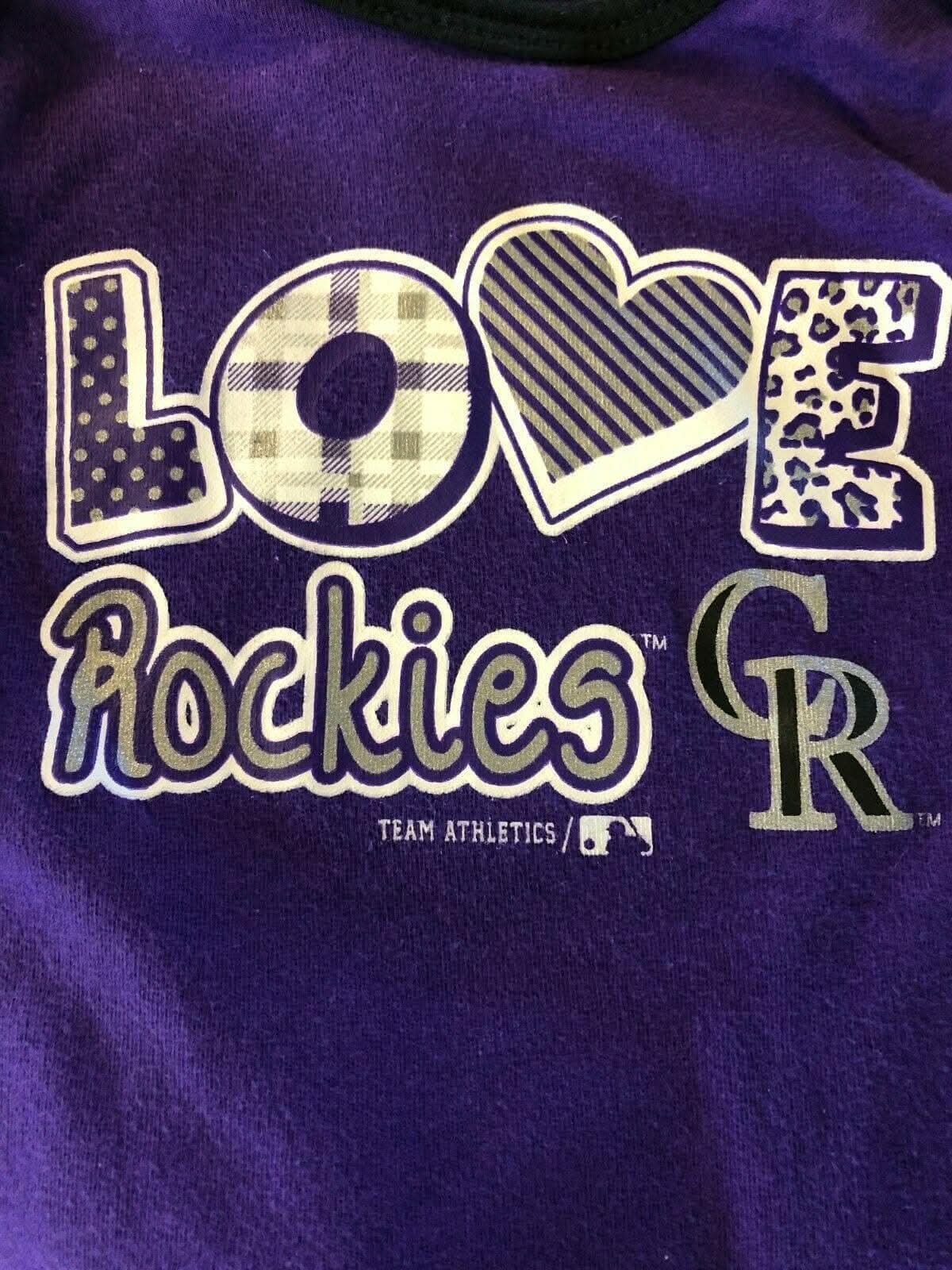 MLB Colorado Rockies Set of 2 Bodysuit/Vest Girls' Newborn 0-3 Months