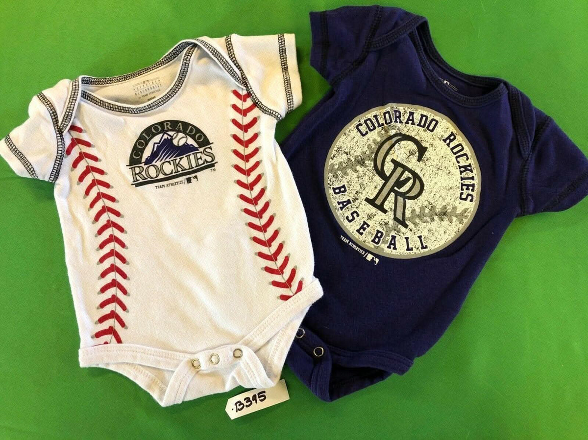 MLB Colorado Rockies Set of 2 Bodysuits/Vests Newborn 0-3 Months
