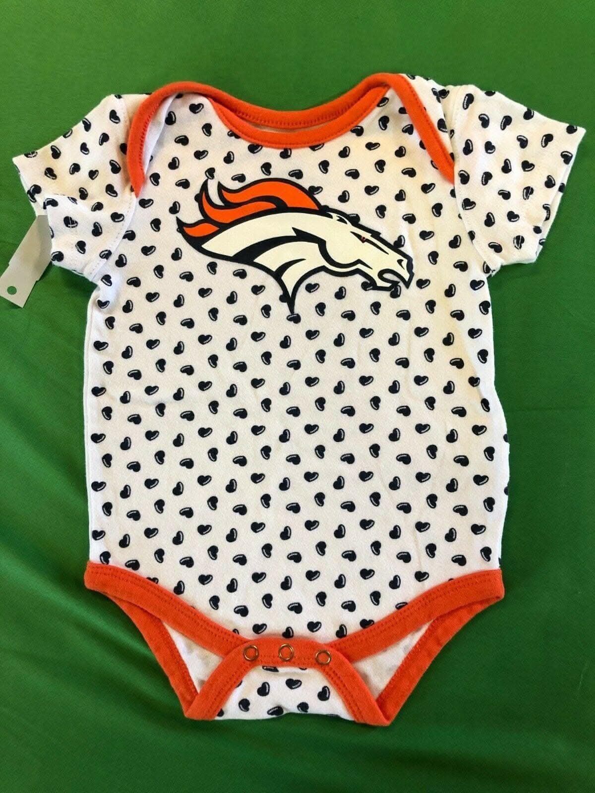 NFL Denver Broncos Heart Bodysuit/Vest 18 Months