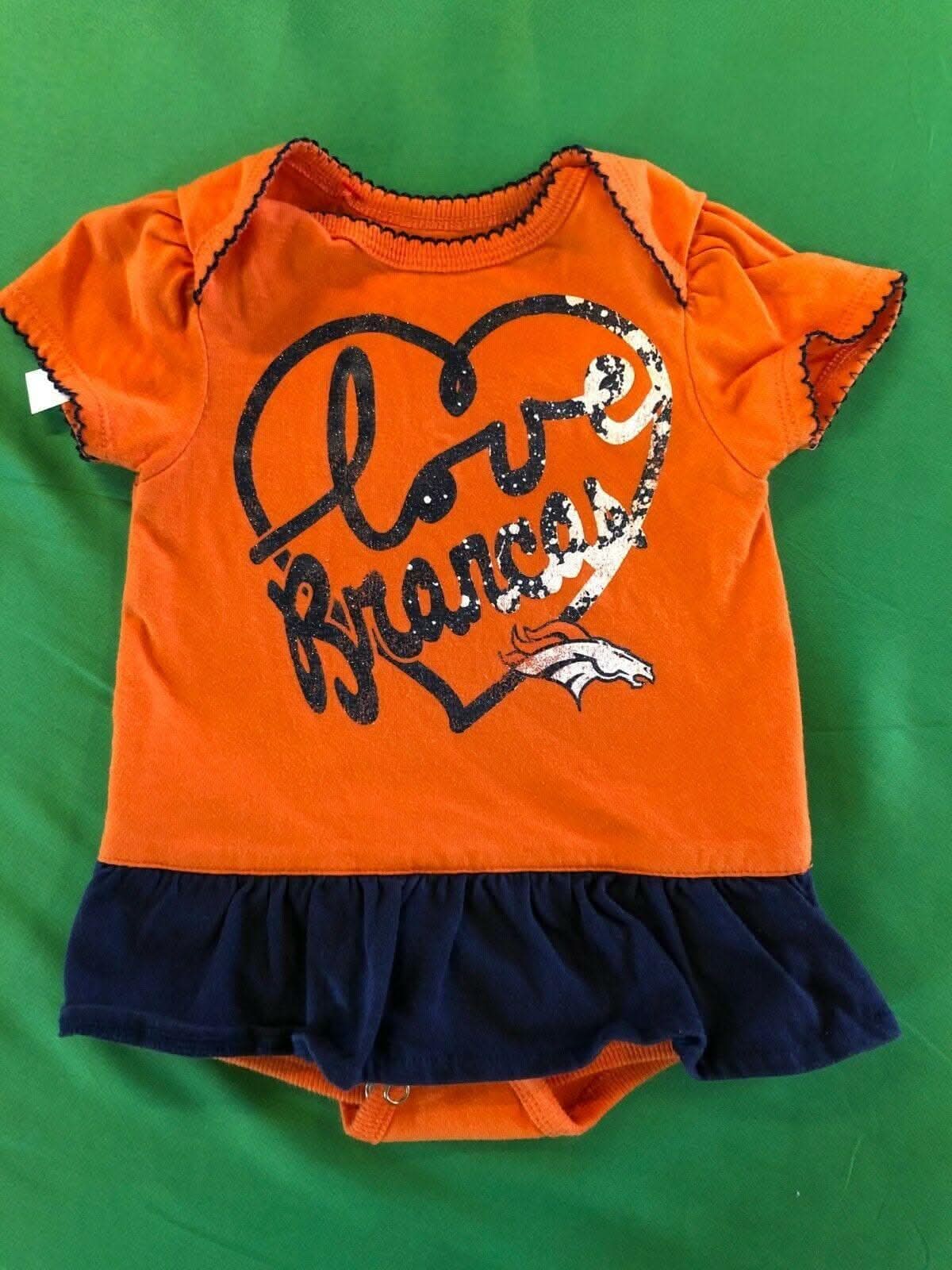 NFL Denver Broncos Baby Dress & Bib Set 3-6 Months