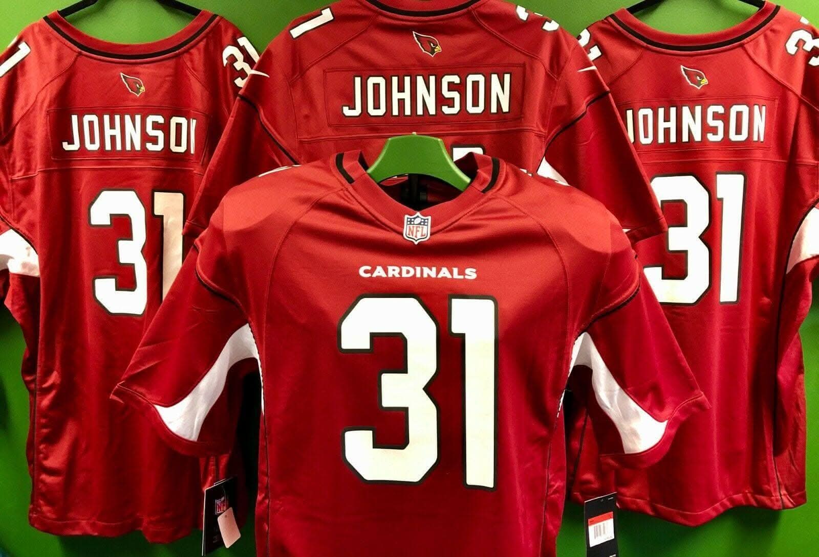 NFL Arizona Cardinals Johnson #31 Game Jersey Men's XXXL 3X-Large NWT