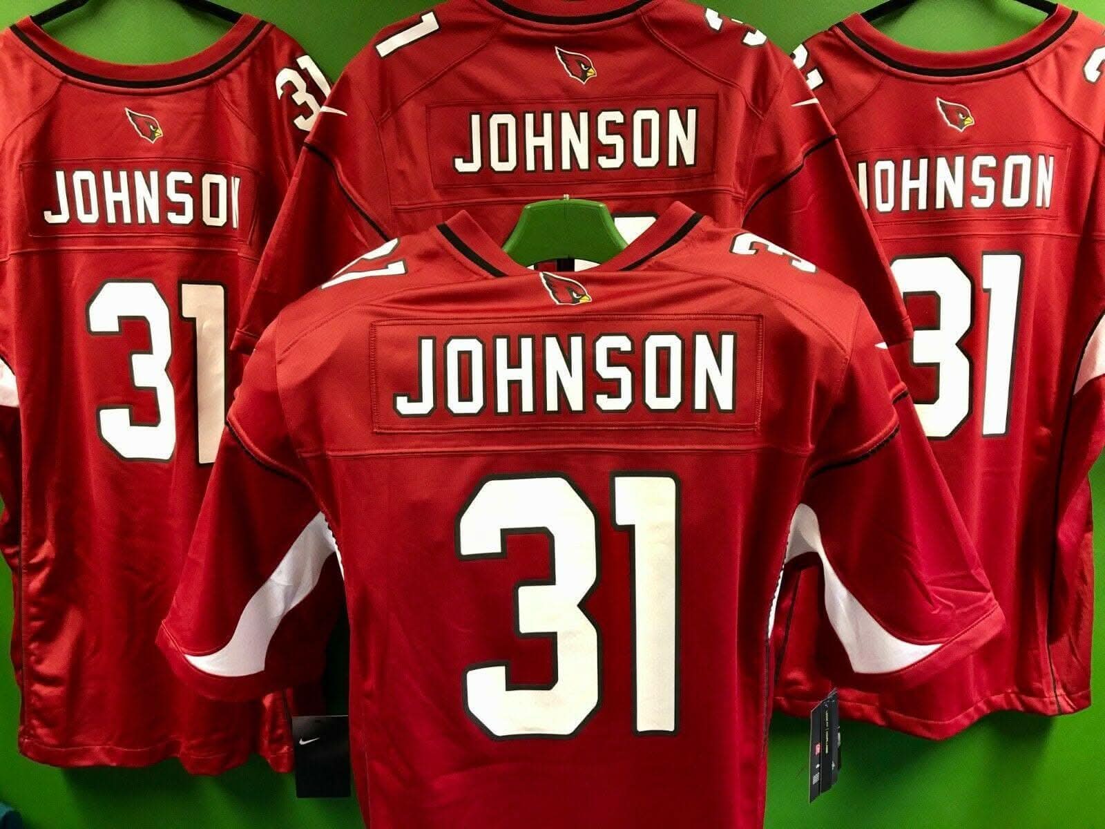 NFL Arizona Cardinals Johnson #31 Game Jersey Men's XXXL 3X-Large NWT