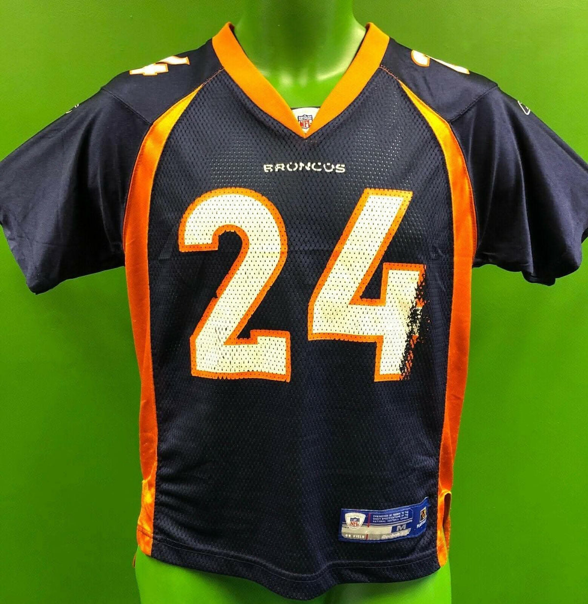 NFL Denver Broncos Champ Bailey #24 Reebok Jersey Youth Medium 10-12