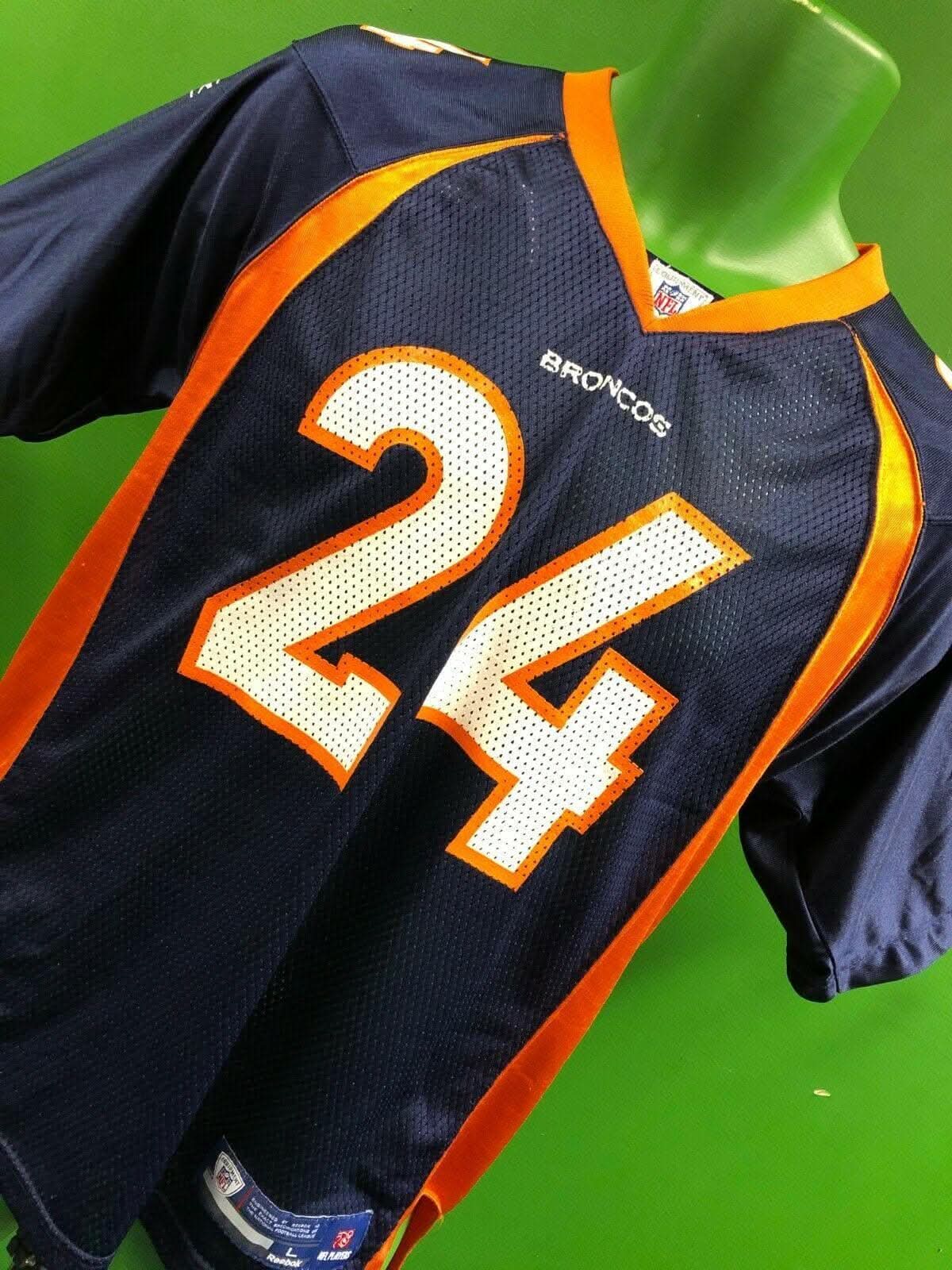 NFL Denver Broncos Champ Bailey #24 Reebok Jersey Youth Large 14-16