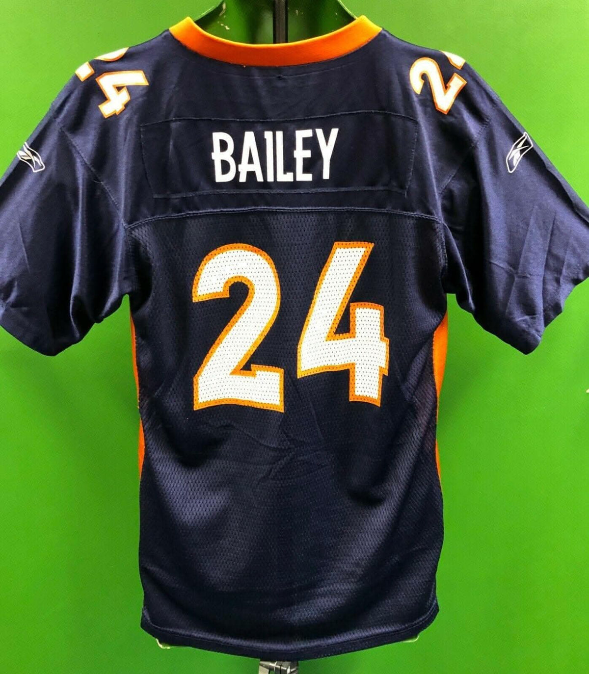 NFL Denver Broncos Champ Bailey #24 Reebok Jersey Youth Large 14-16