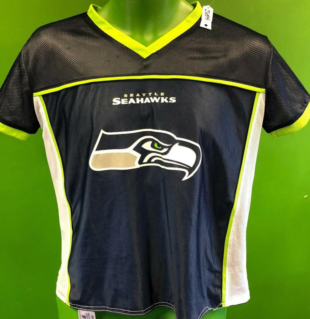 NFL Seattle Seahawks Reversible Flag Football Jersey Youth Large 14-16