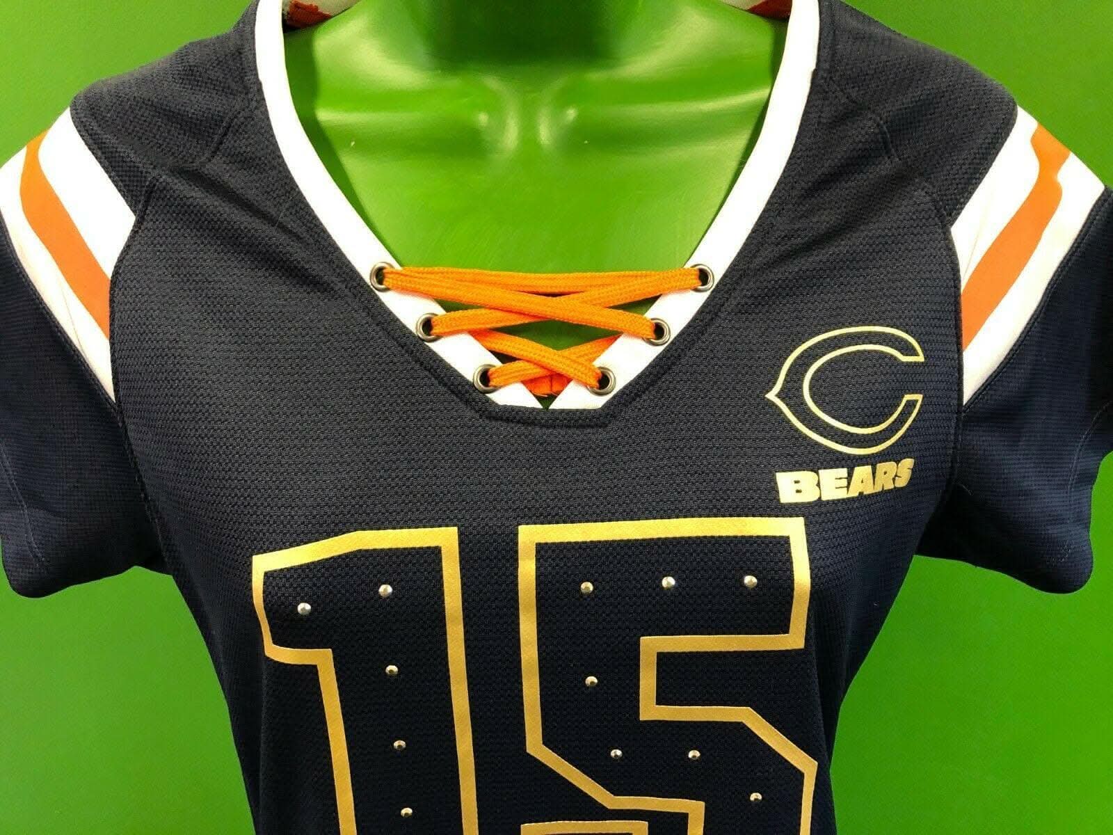NFL Chicago Bears Brandon Marshall #15 Women's Glittery Top Small