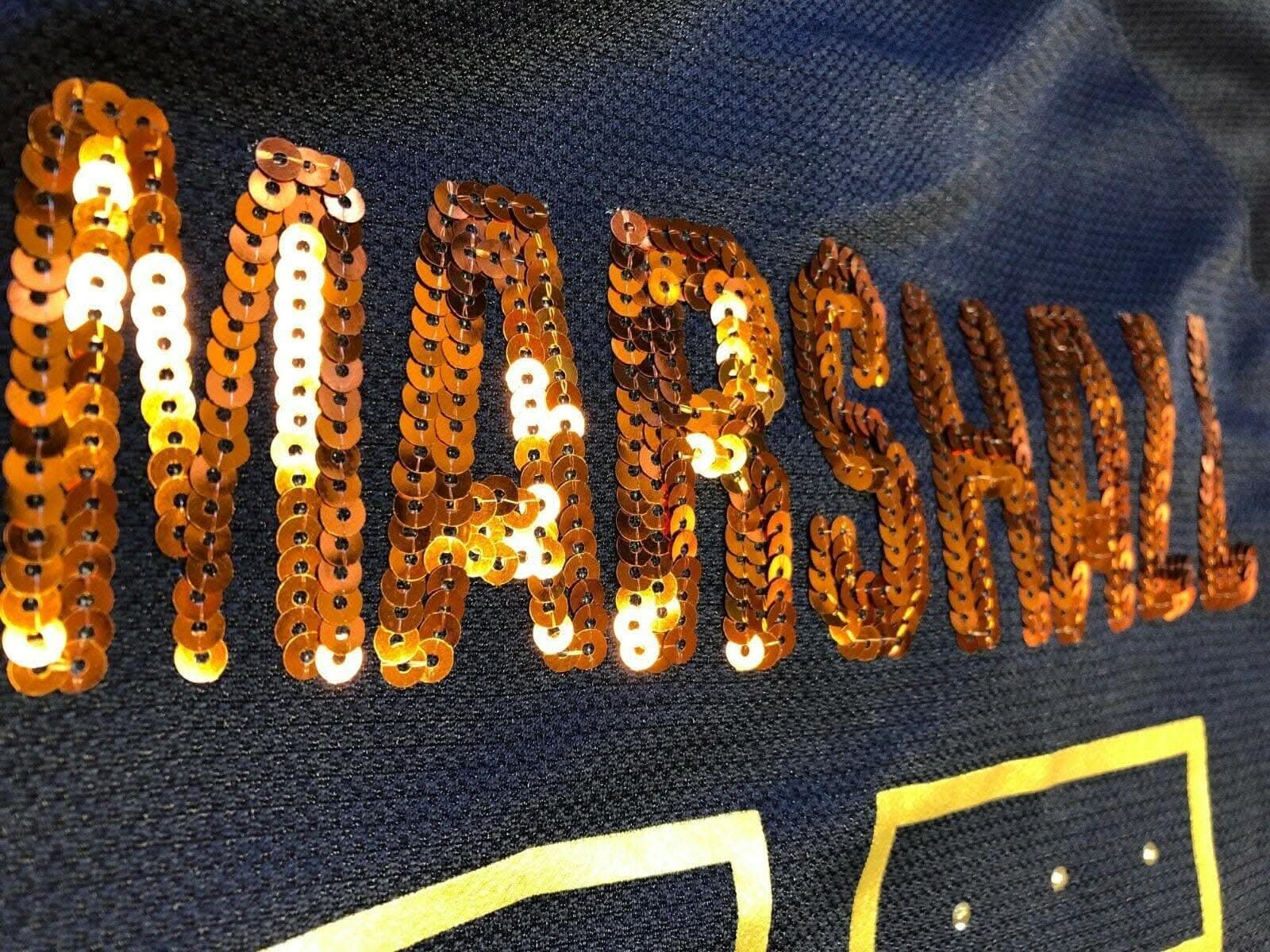 NFL Chicago Bears Brandon Marshall #15 Women's Glittery Top Small