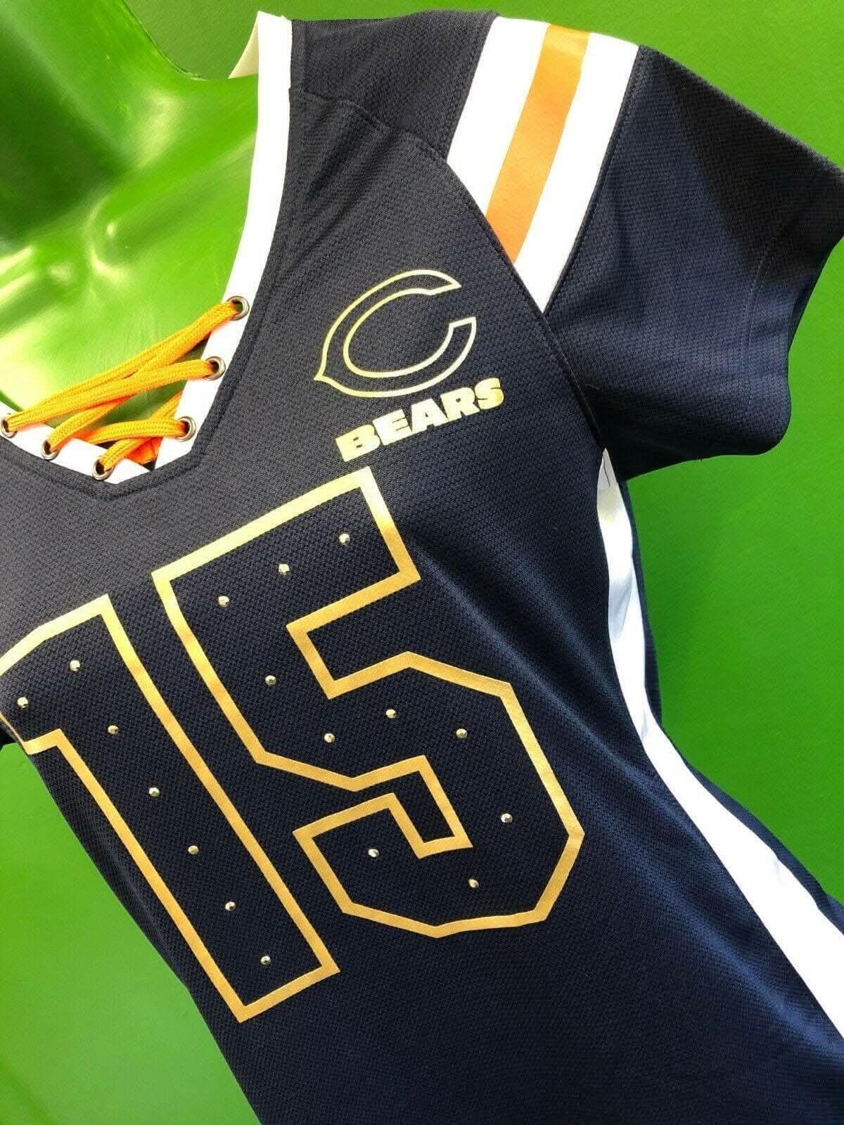 NFL Chicago Bears Brandon Marshall #15 Women's Glittery Top Small