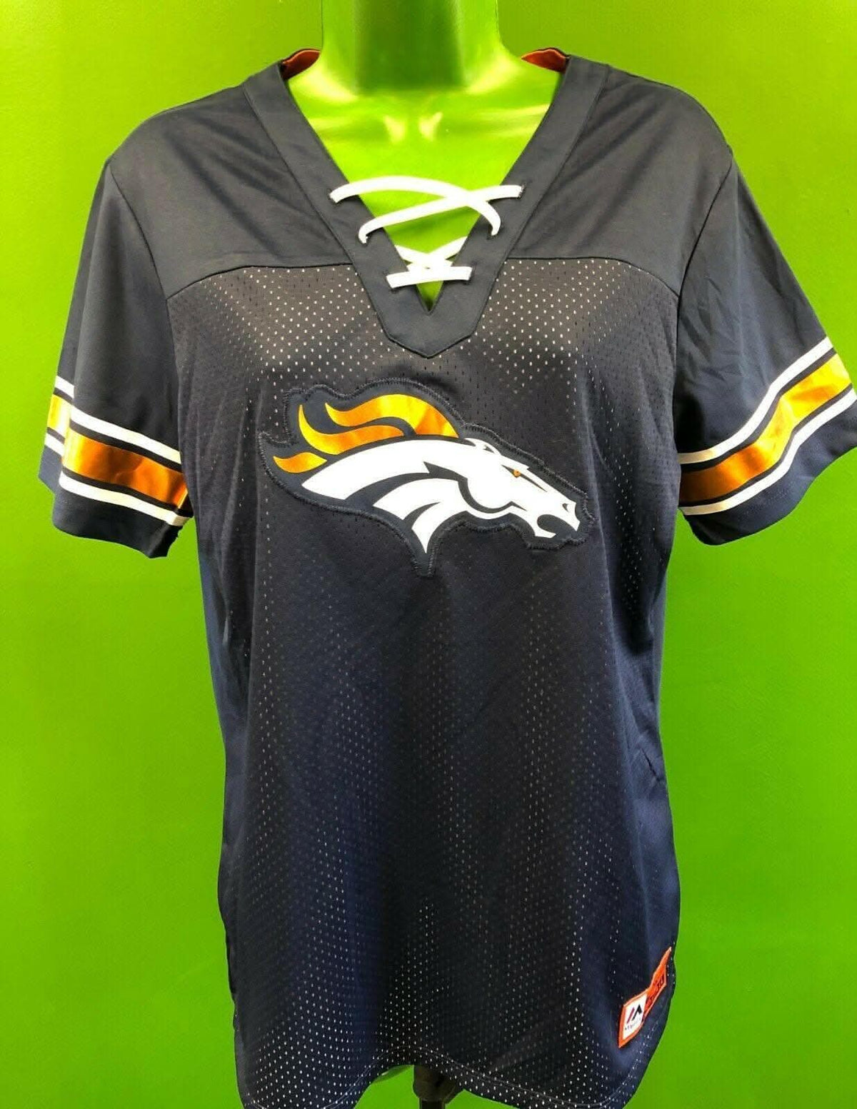 NFL Denver Broncos Majestic Draft Me Top Women's Large NWT