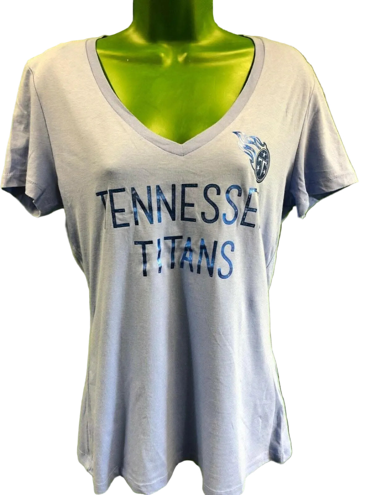 NFL Tennessee Titans Majestic Foil Print T-Shirt Women's Large NWT
