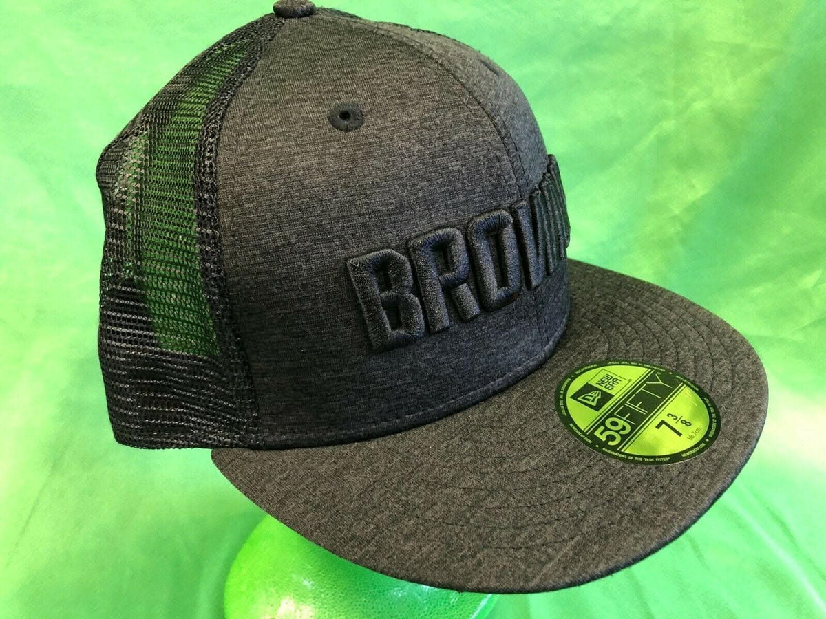 NFL Cleveland Browns New Era 59FIFTY Blackened Trucker Hat/Cap 7-3/8 NWT