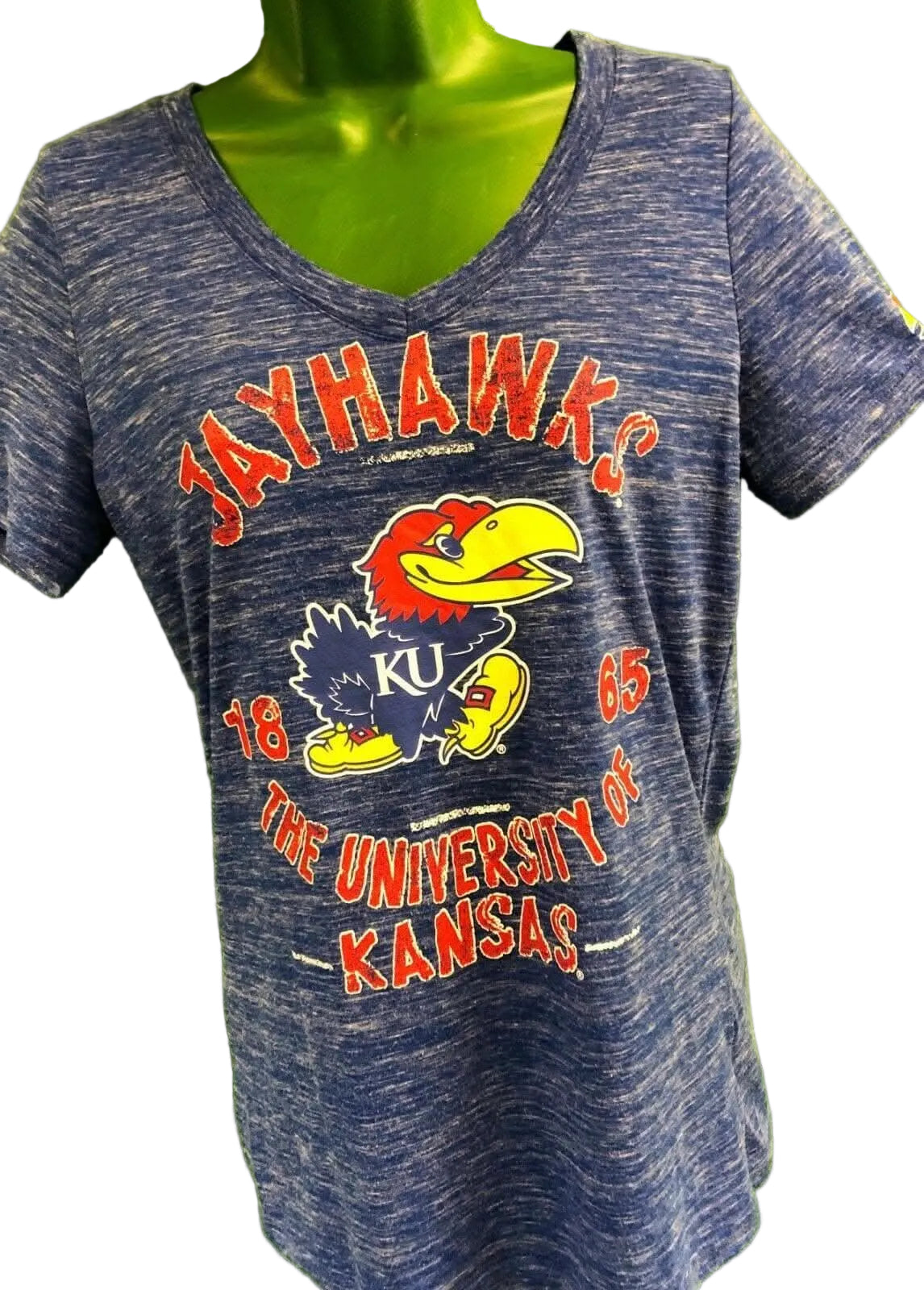 NCAA Kansas Jayhawks Tissue T-Shirt Women's Large