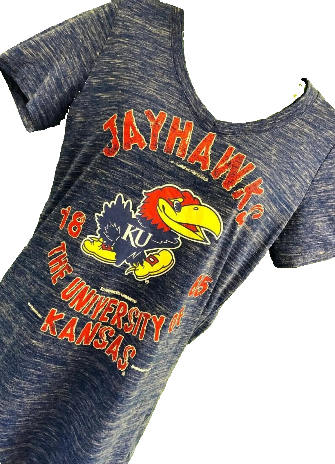 NCAA Kansas Jayhawks Tissue T-Shirt Women's Large