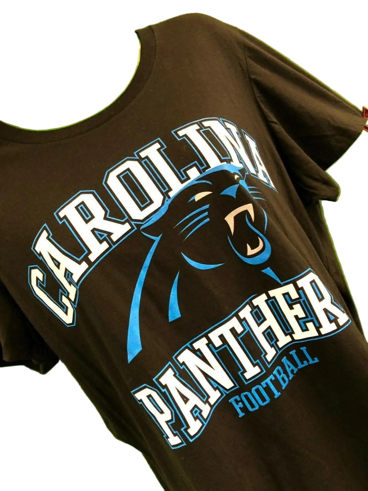 NFL Carolina Panthers Beautiful Black T-Shirt Women's X-Large NWT
