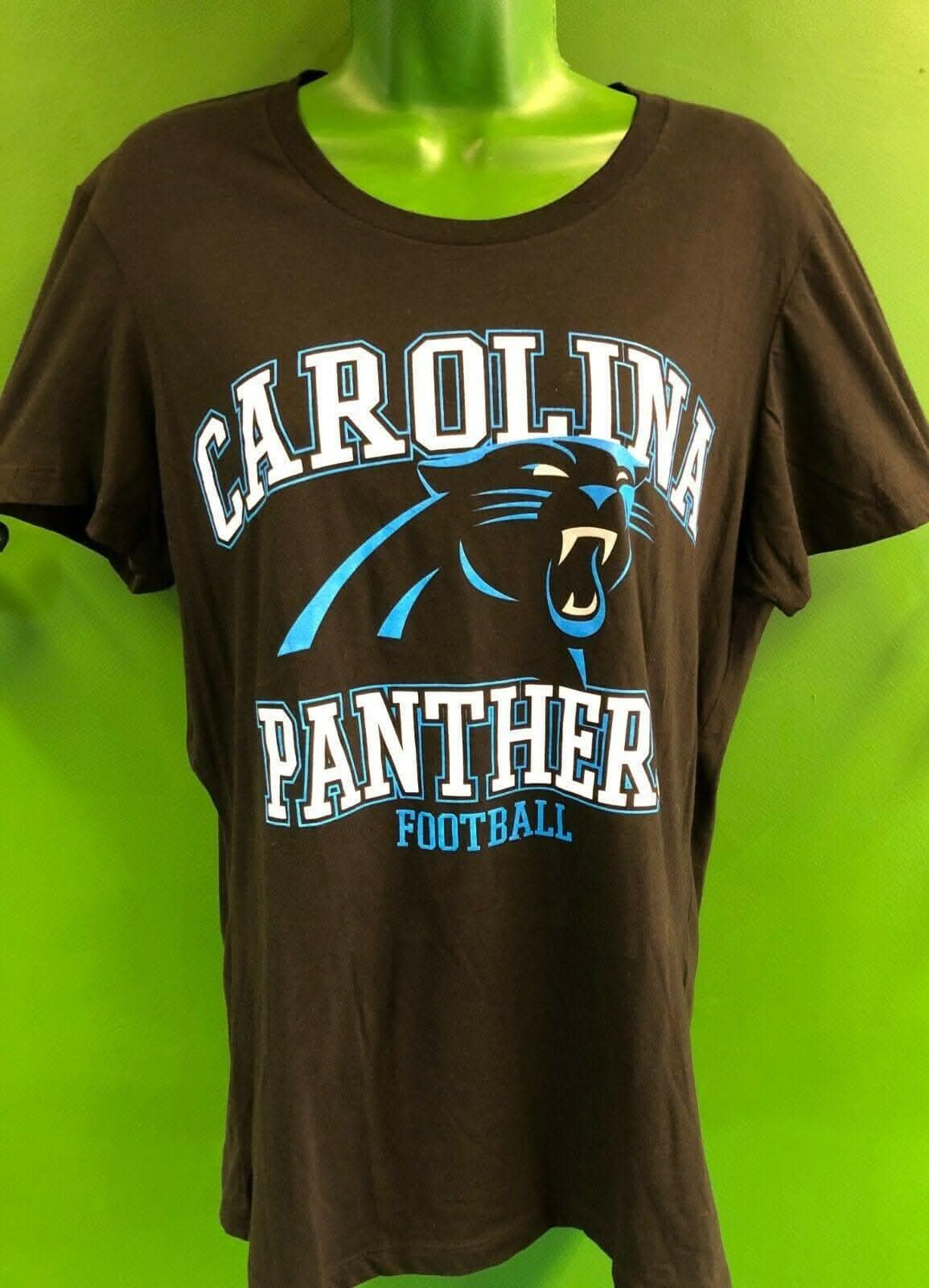 NFL Carolina Panthers Beautiful Black T-Shirt Women's XL NWT