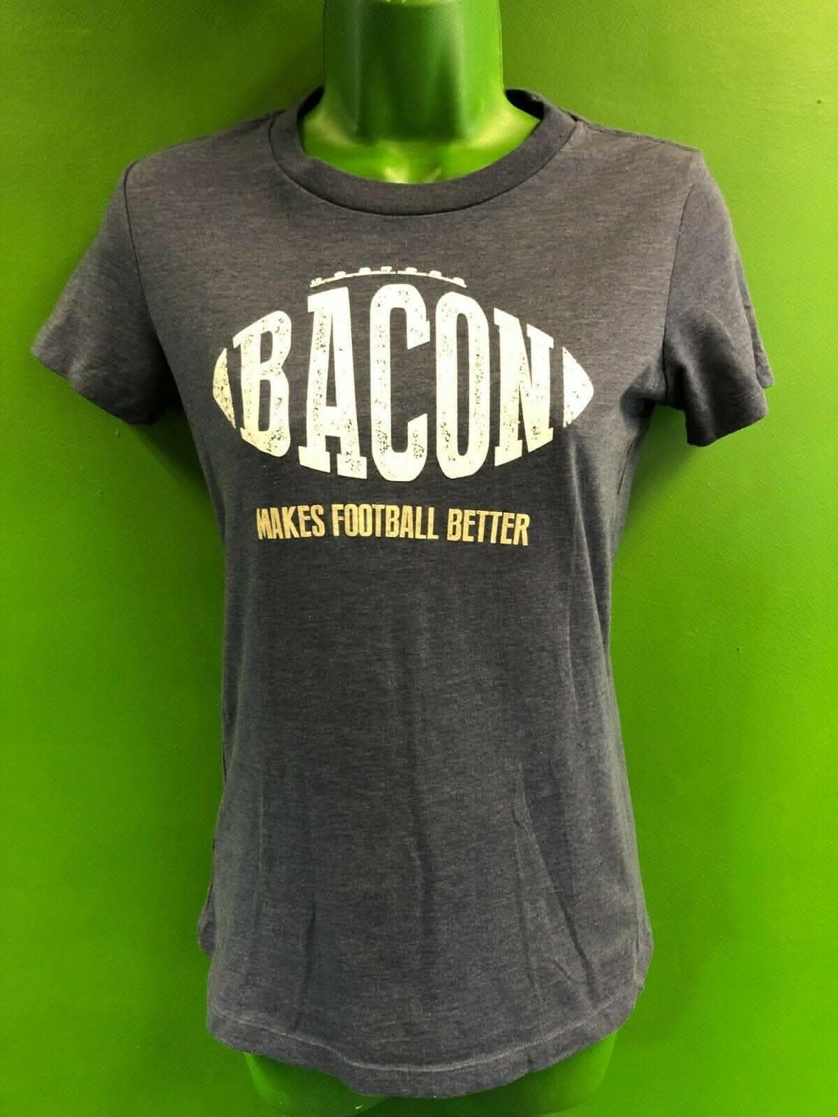 American Football Bacon Makes Football Better T-Shirt Women's Small