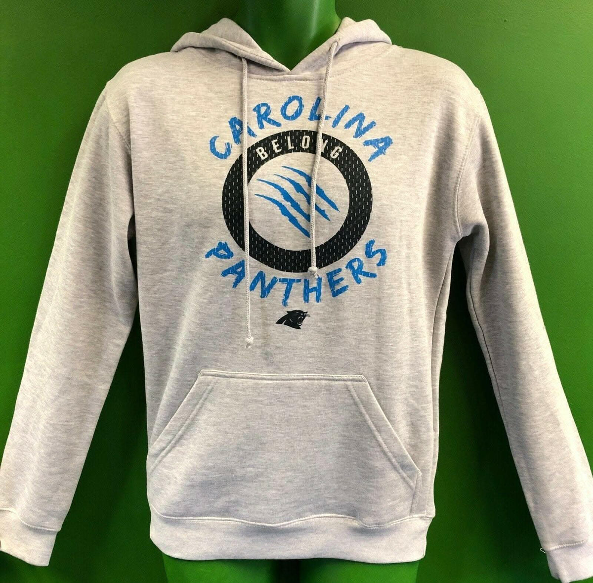 NFL Carolina Panthers Fanatics Grey Hoodie Pullover Men's Small NWOT