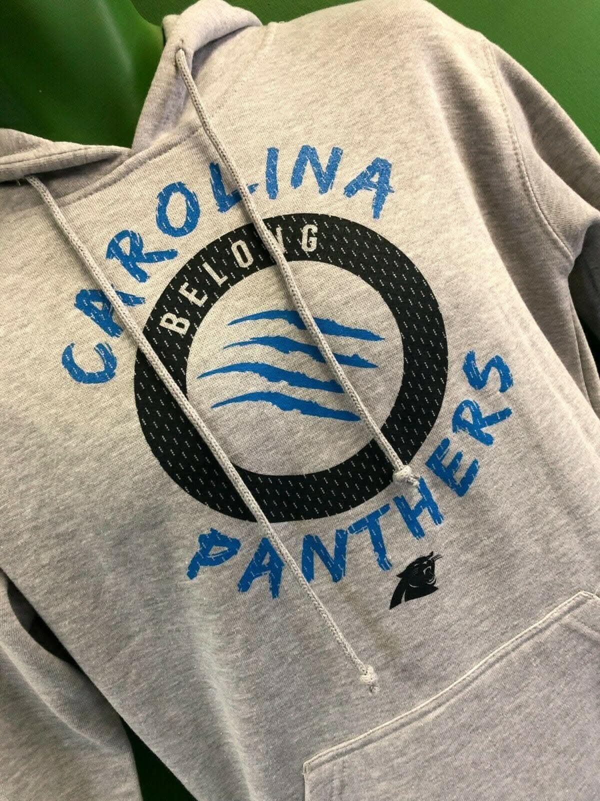 NFL Carolina Panthers Fanatics Grey Hoodie Pullover Men's Small NWOT