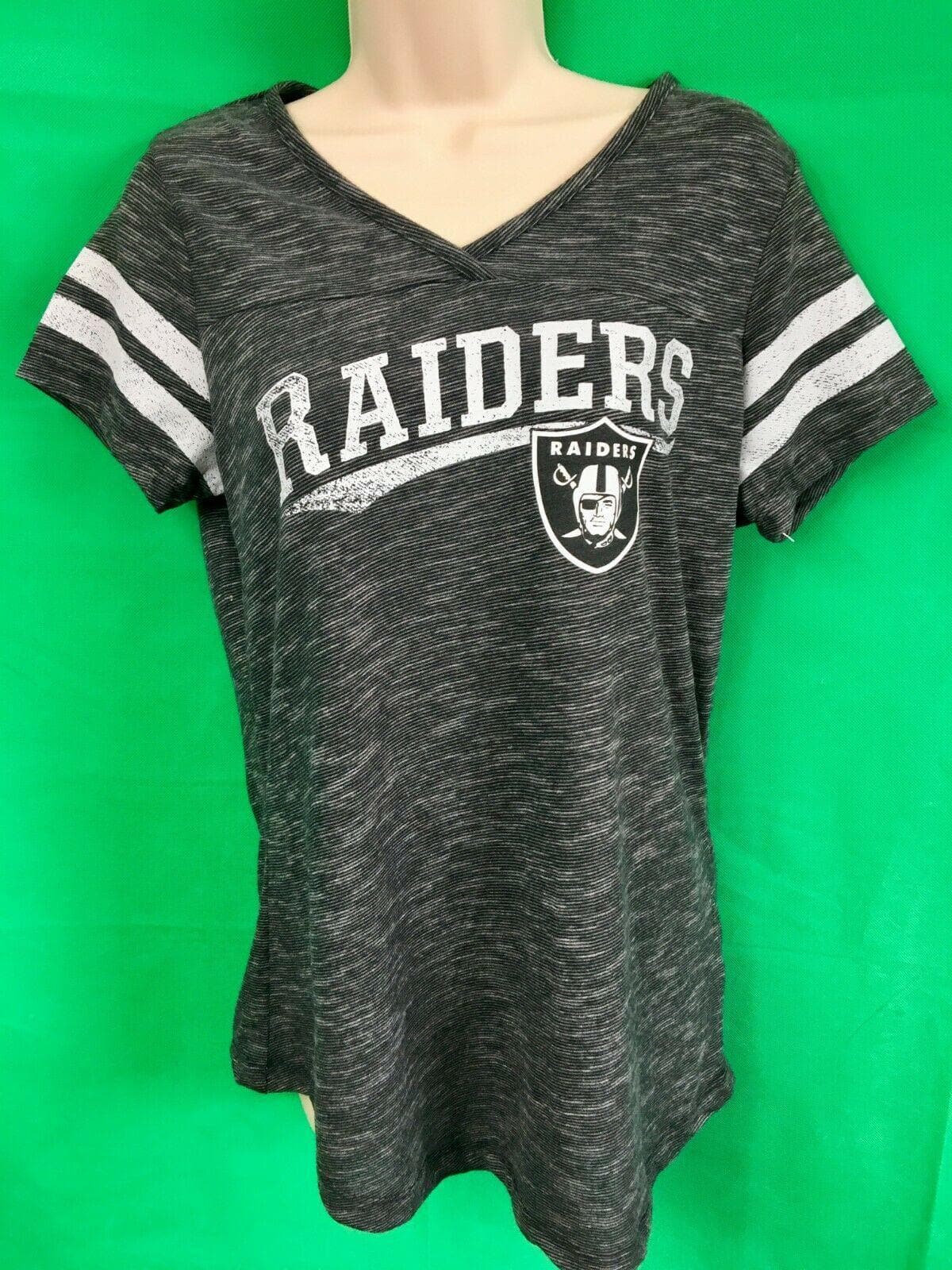 NFL Las Vegas Raiders Striped T-Shirt Women's Small NWT